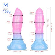Sakura Blue Silicone Gradient Luminous Dildo Female Masturbation
