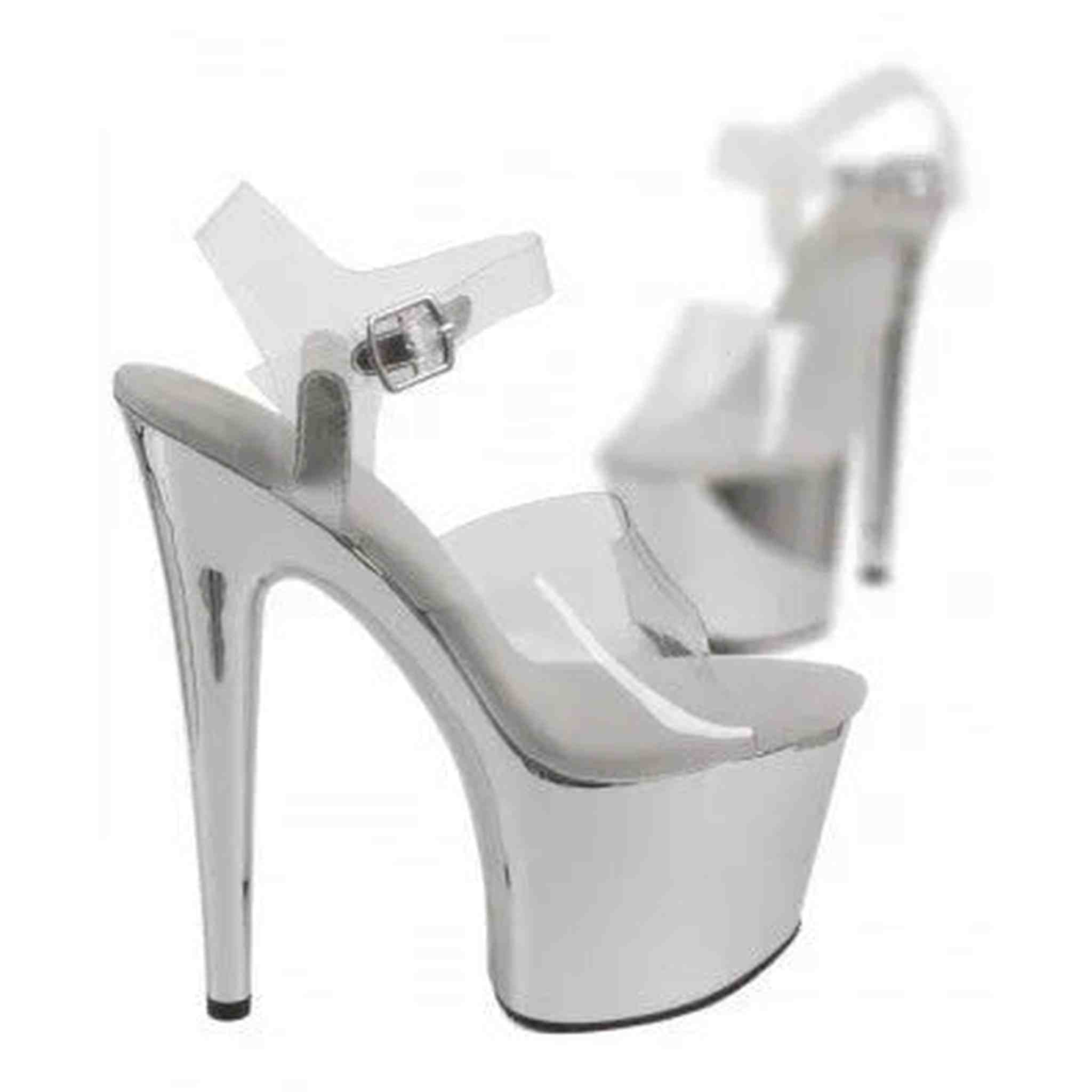 Sandali con décolleté trasparente Tacco 15.5 cm