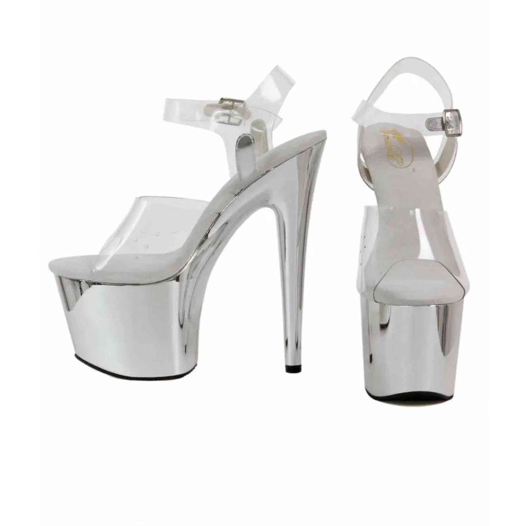 Sandali con décolleté trasparente Tacco 15.5 cm