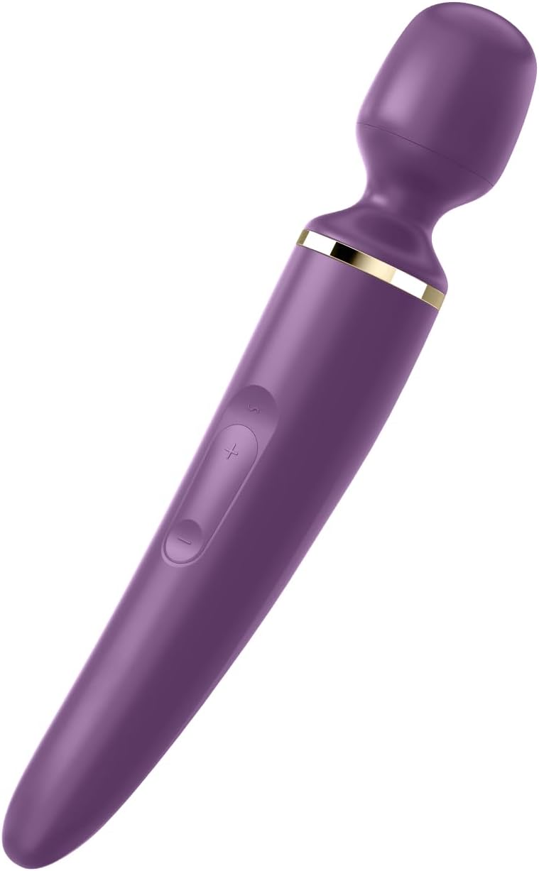 Satisfyer Wand-er Black with 50 Different Vibration Combinations - Medical Silicone, Rechargeable, Black