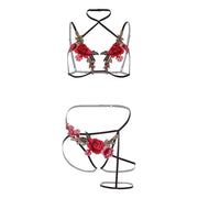 Set Lingerie Floreale in Ricamo 3D