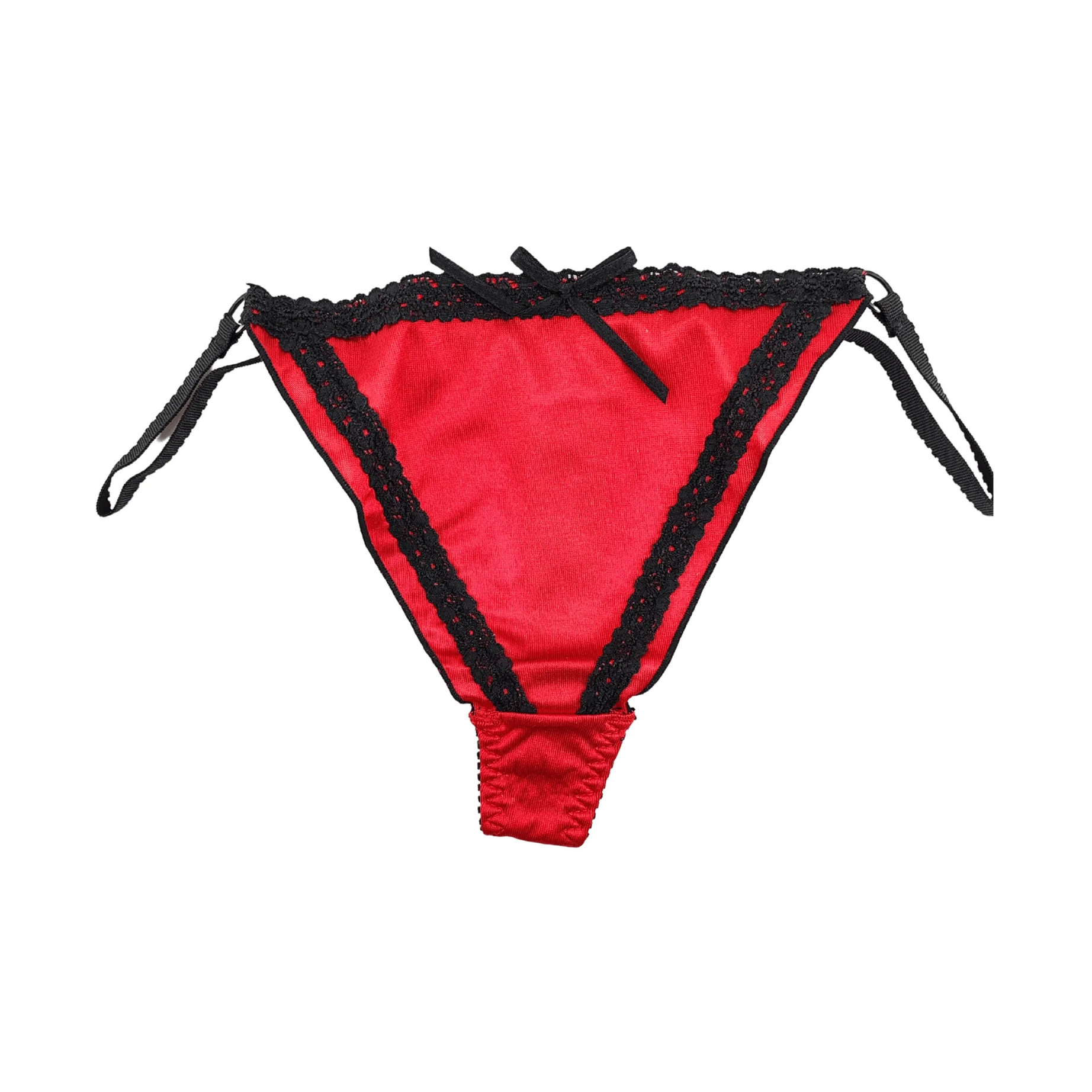 Set Perizoma e Giarrettiera In Raso