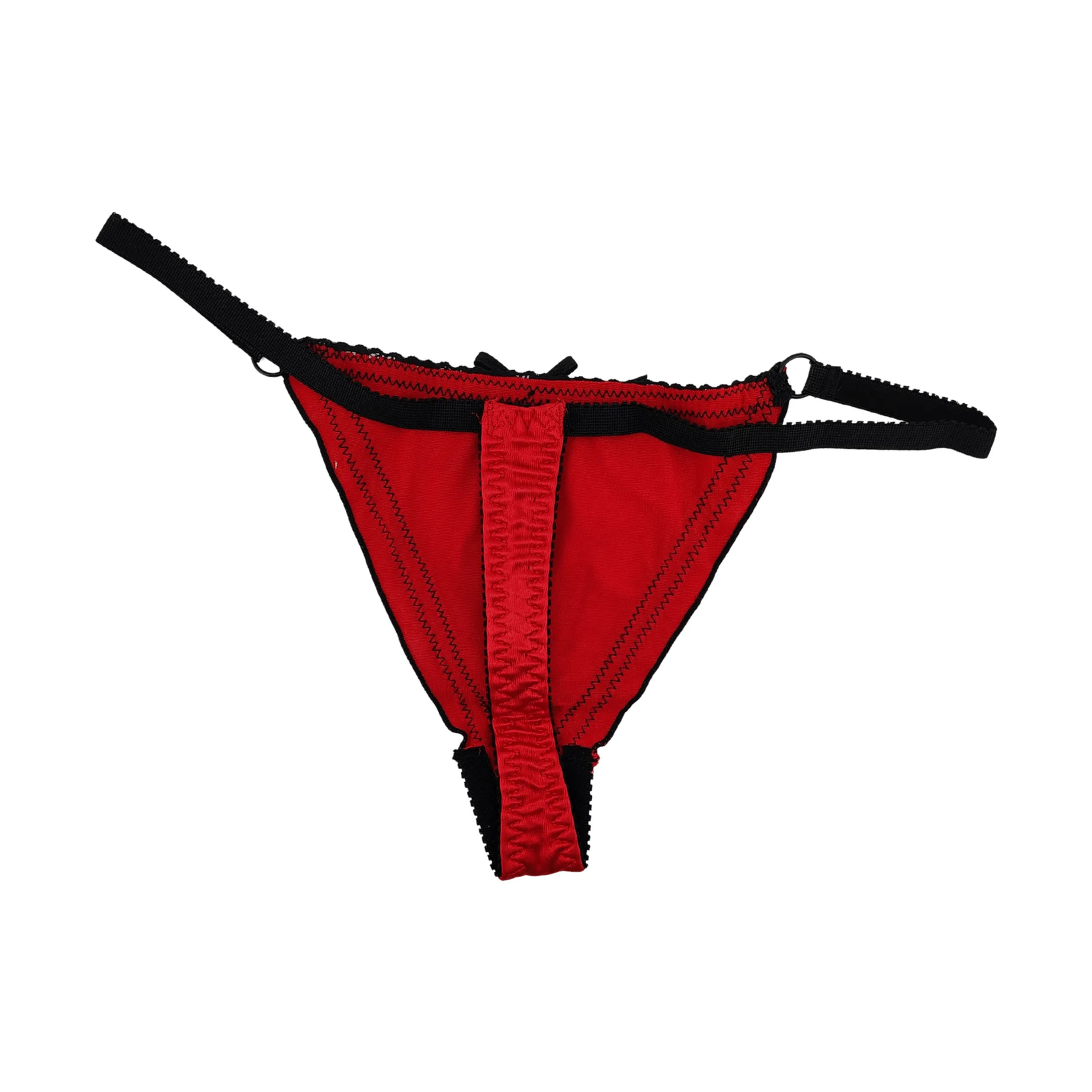 Set Perizoma e Giarrettiera In Raso