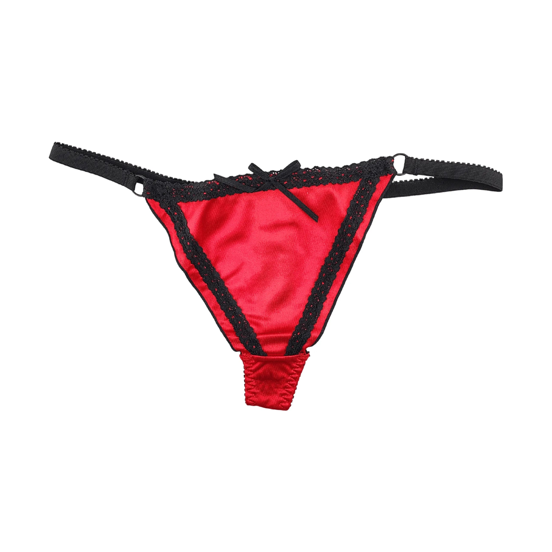 Set Perizoma e Giarrettiera In Raso