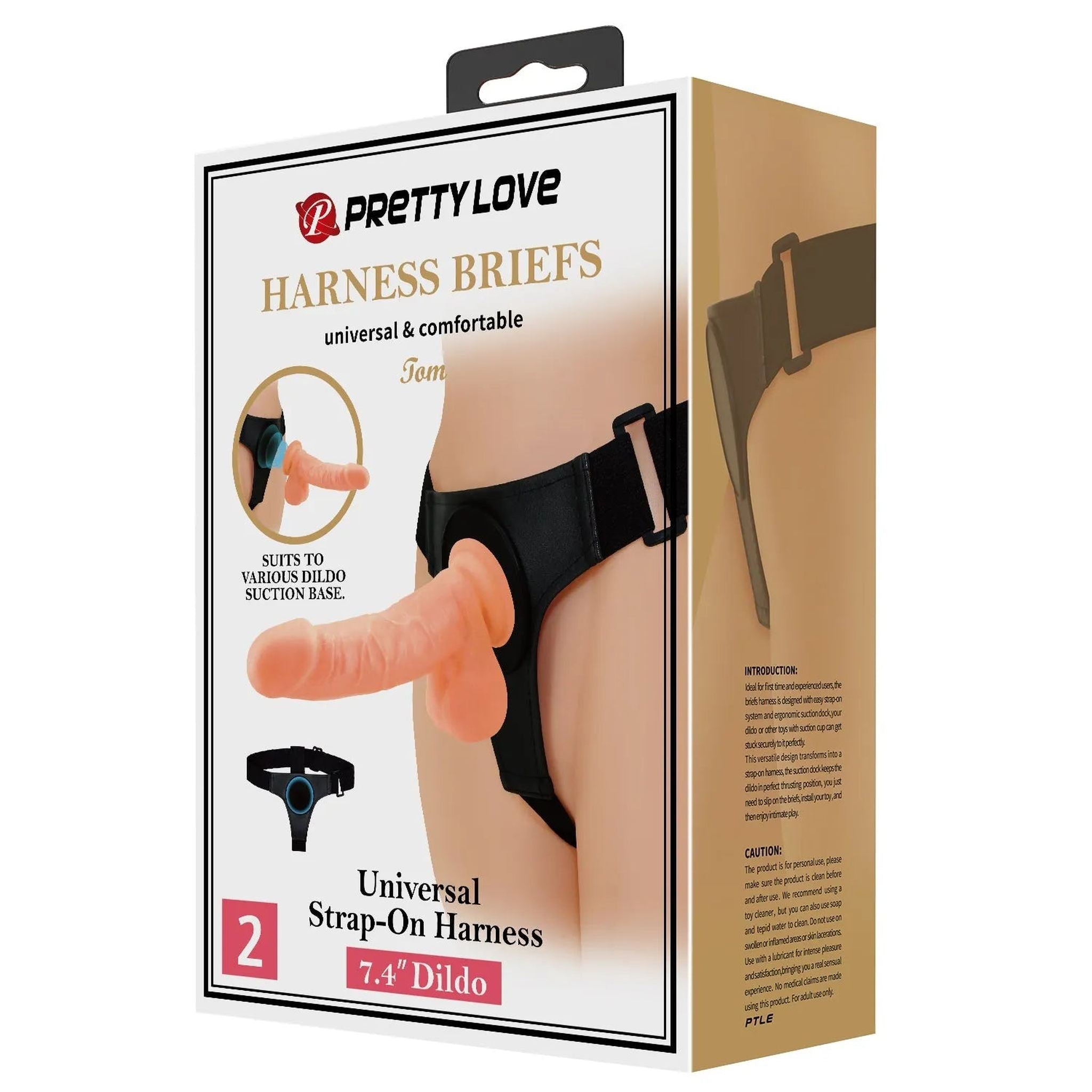 Set Strapon Fallo Indossabile Con Ventosa e Imbracatura Universale - Rosa Carne