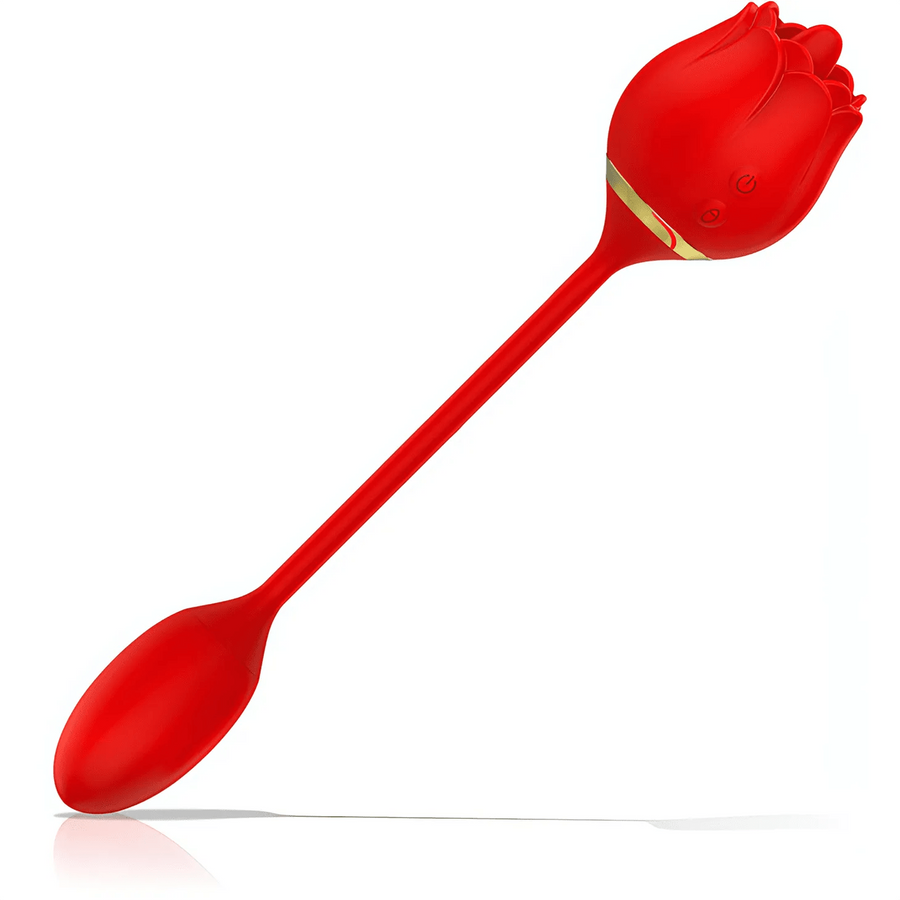 Sex Toy 2 en 1 huevo vibrante + lenguaje vibrante - 100% de silicona médica, recargable