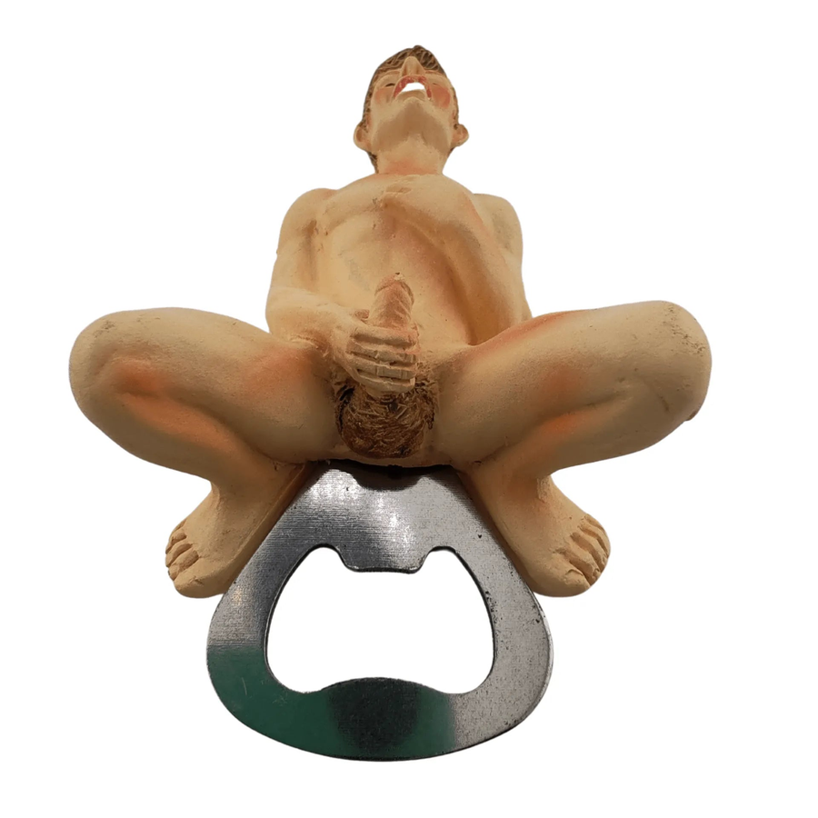 Sexy Flaschenöffner aus Polyresin mit Magnet - Handjob
