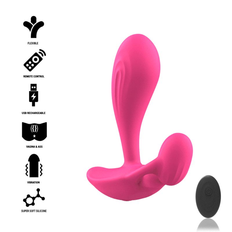 Plug anale rosa Intense flessibile ricaricabile USB per stimolazione prostatica