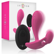 Plug anale rosa Intense vibrante con telecomando davanti alla scatola