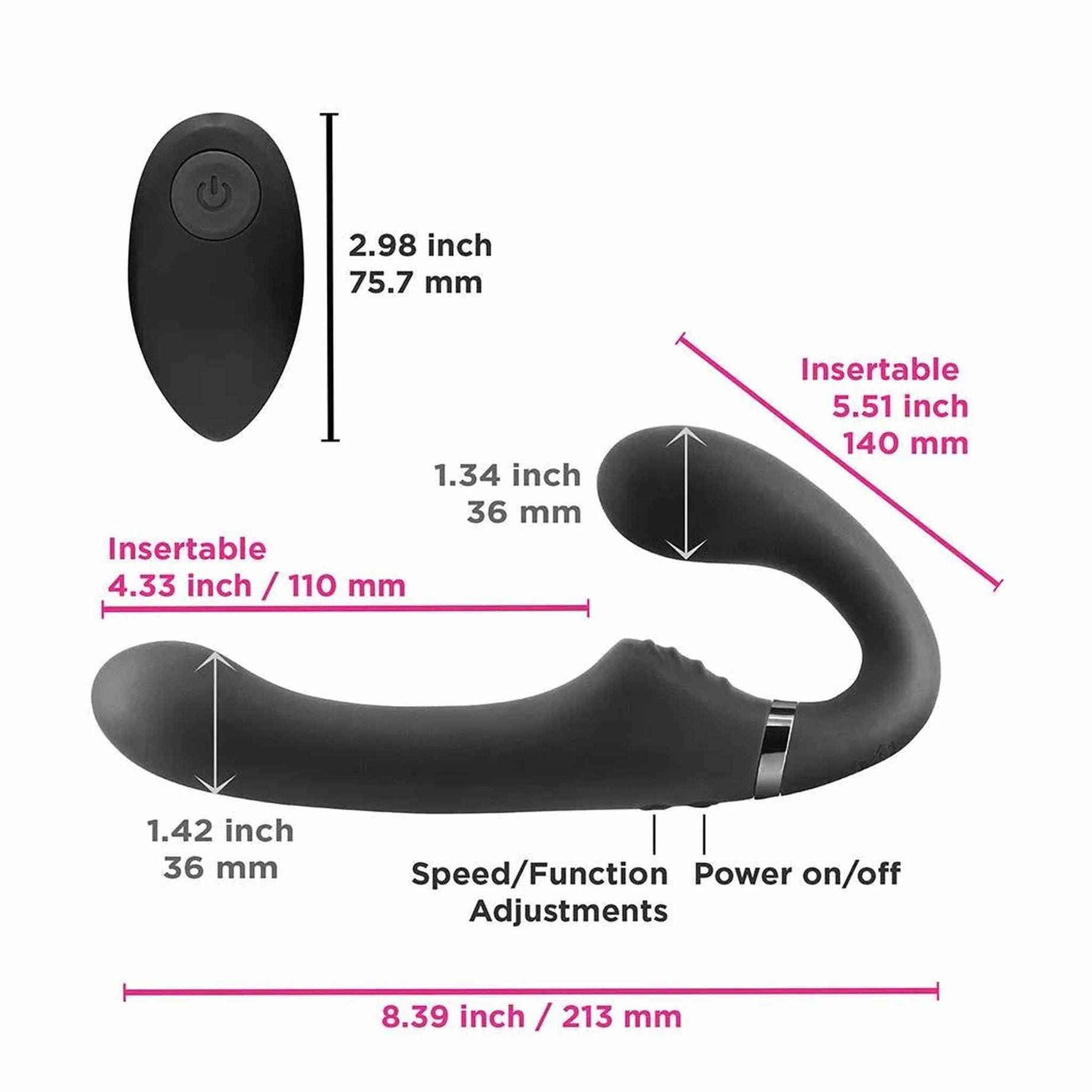 ShiShi Midnight Rider Strapless Vibrante Wireless