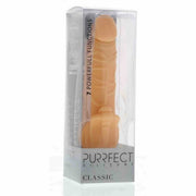 Silicone Classic Vibe with clit stim - Flesh
