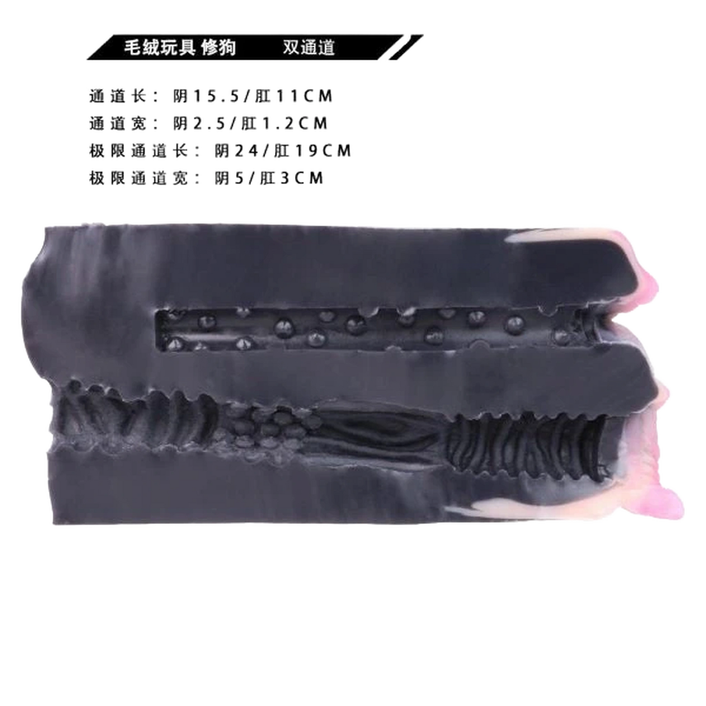 Silicone Pussy Pocket Fantasy Masturbator With Dual Channel