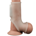 Vibrating Wave Silk Stimulating Whole Phallic Sheath with Vibration - White