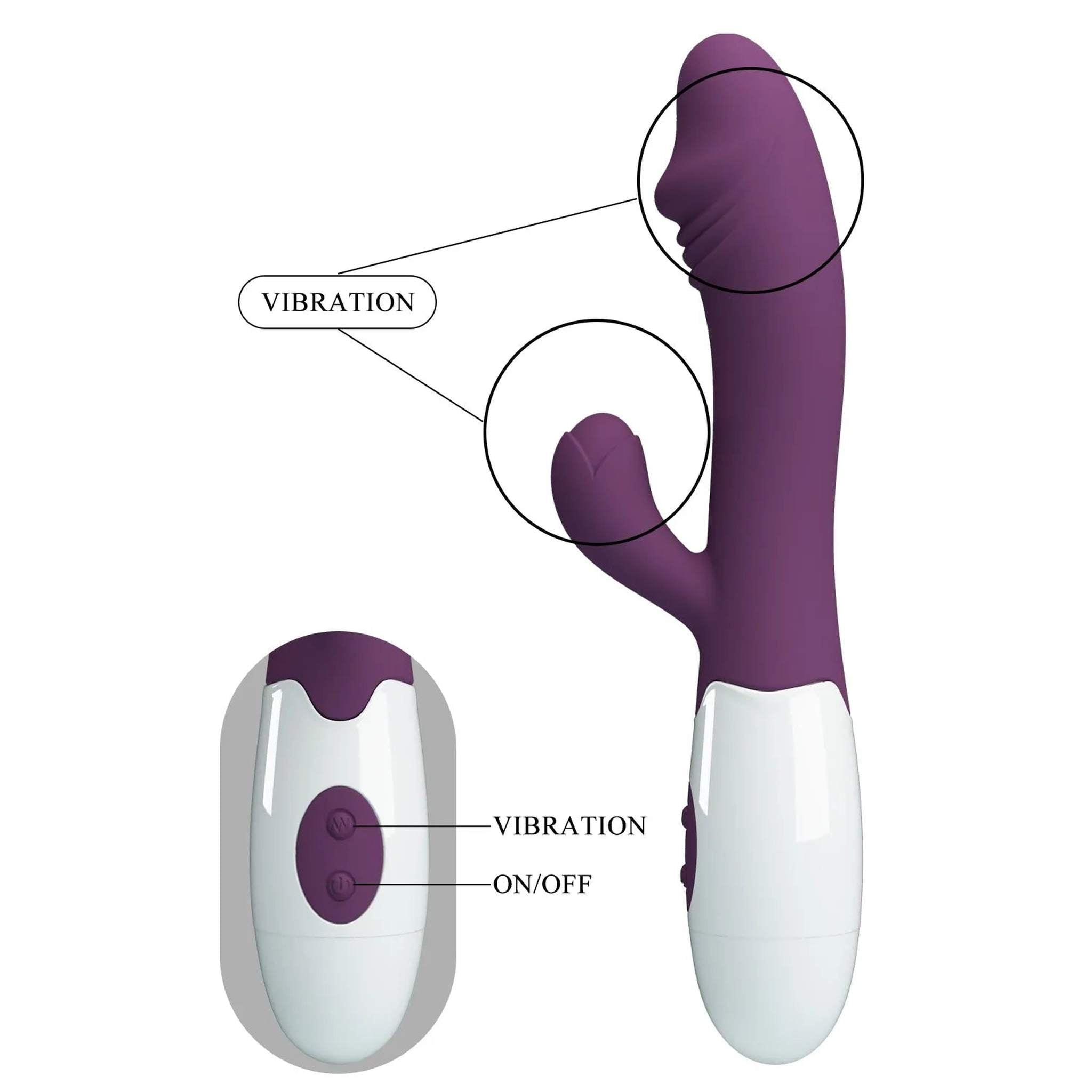 Snappy Vibratore Rabbit in Silicone - 30 modalità di vibrazione