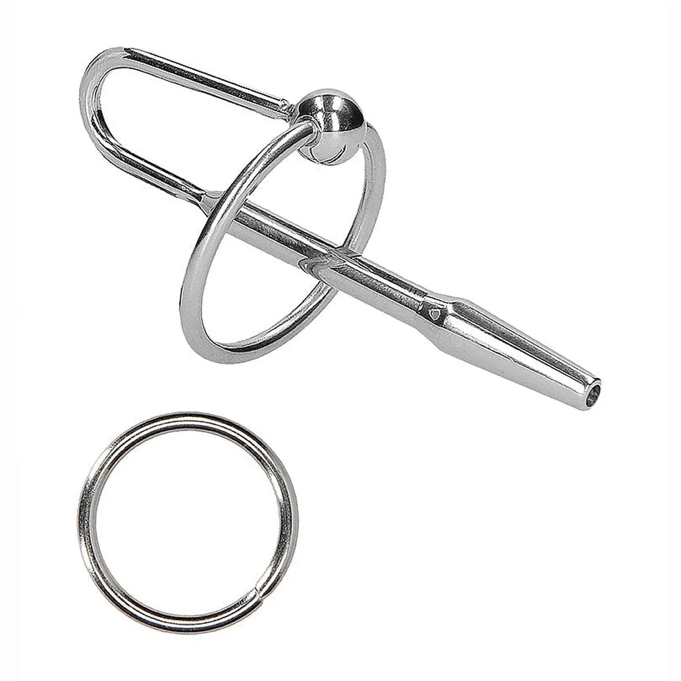 Sound Uretrale in Metallo con Supporto ad Anello