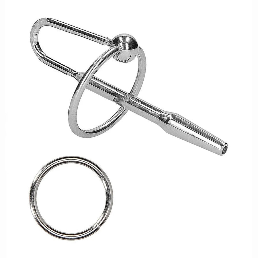 Sound Uretrale in Metallo con Supporto ad Anello
