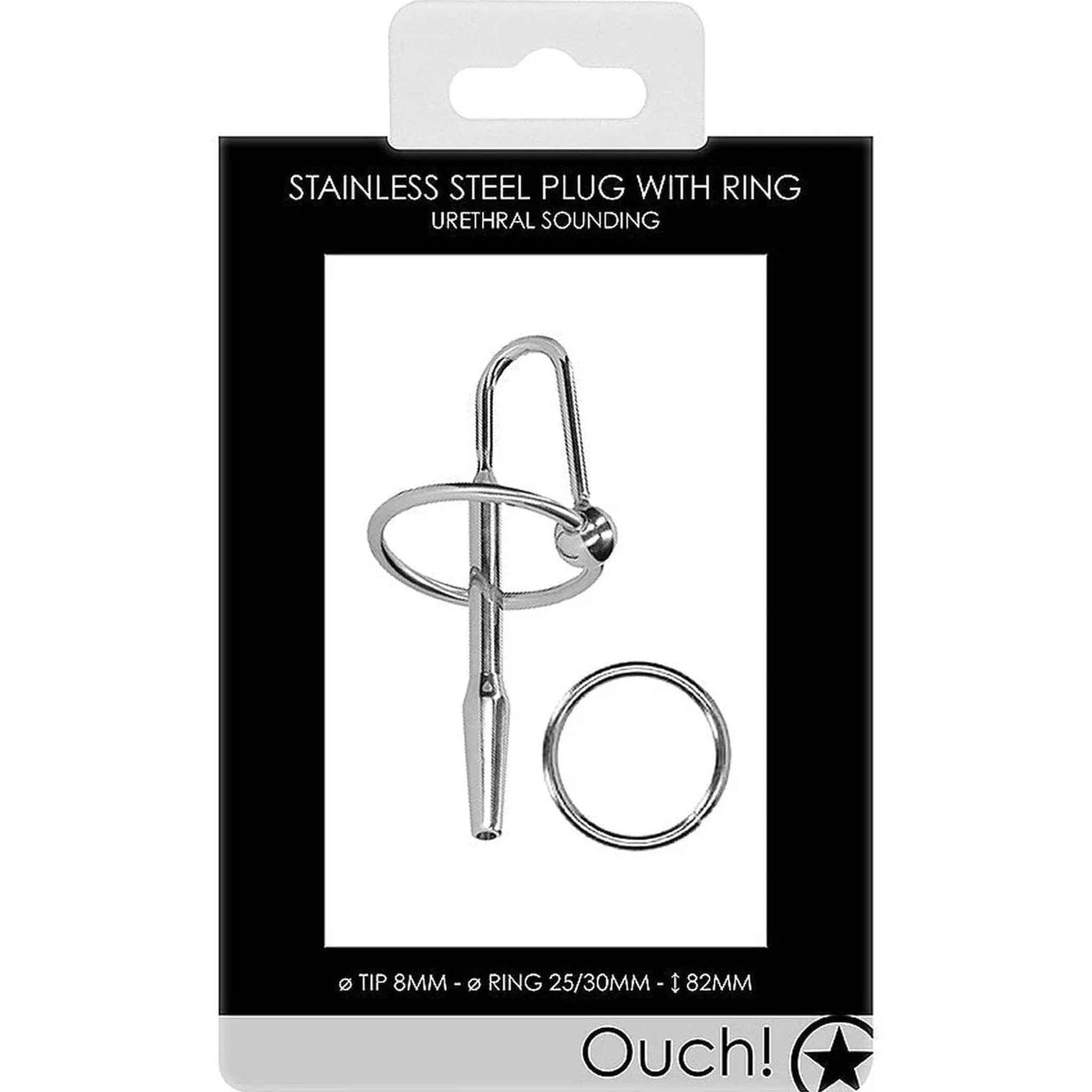 Sound Uretrale in Metallo con Supporto ad Anello