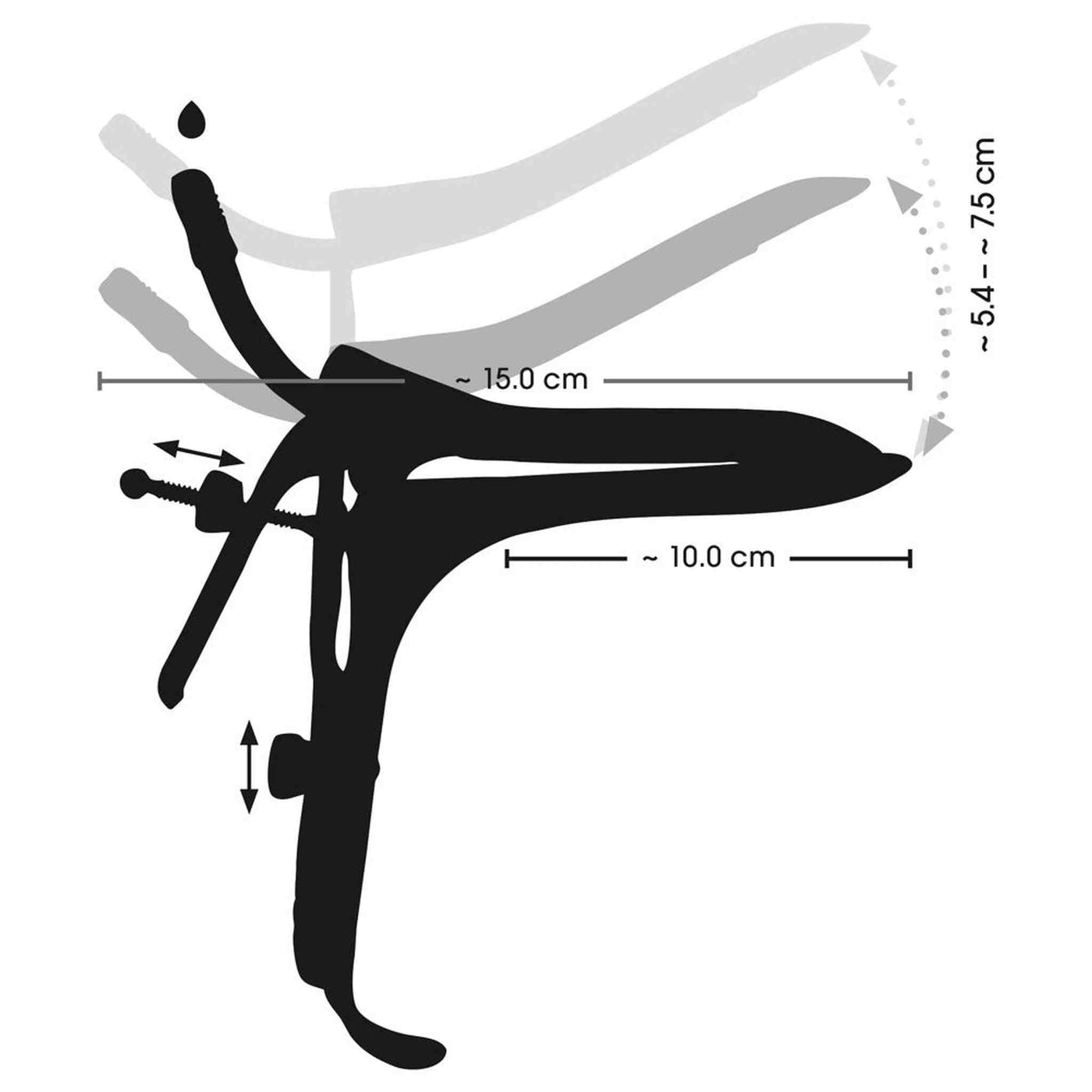 Speculum con tubo per aria e liquidi