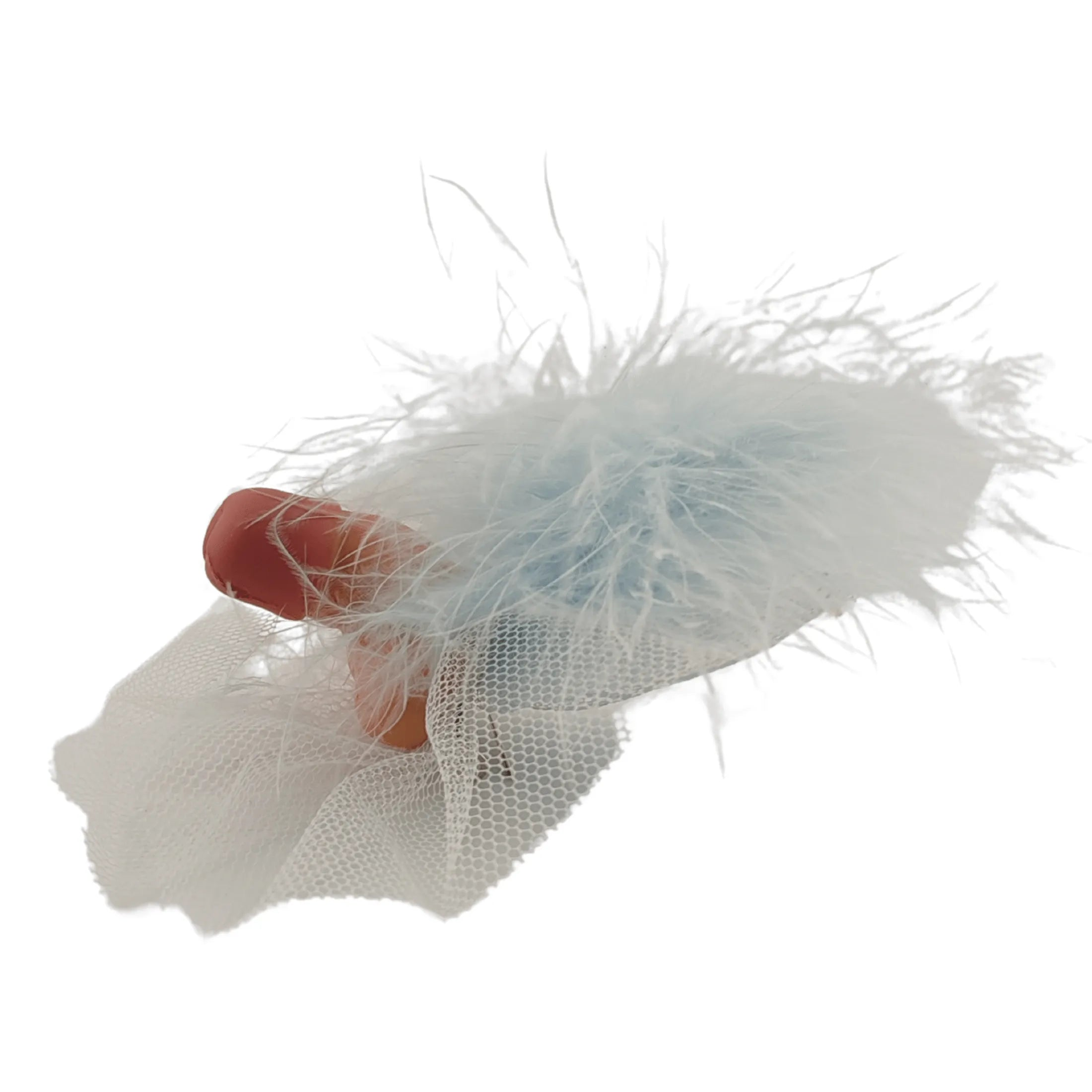 Spilla pisellino Marabou Azzurro