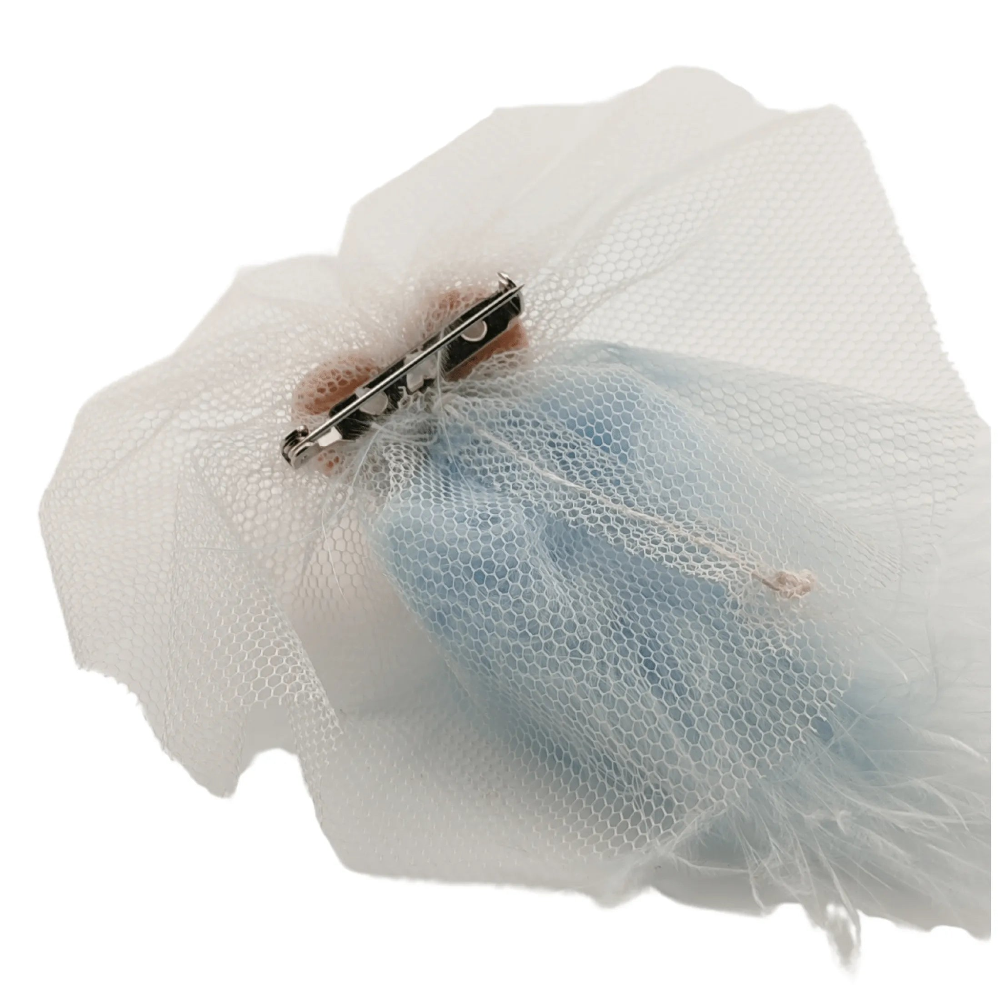 Spilla pisellino Marabou Azzurro