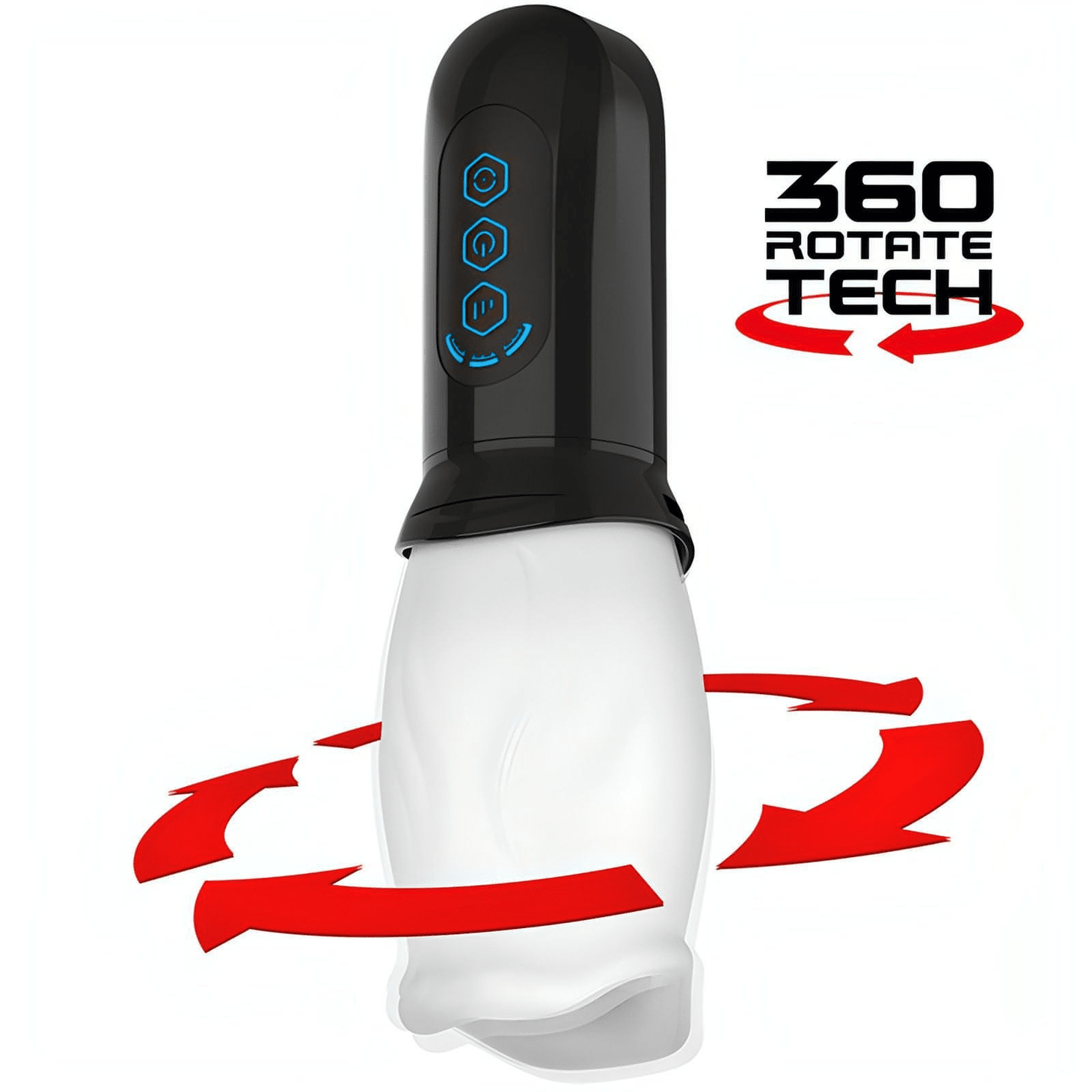 SpinJob Masturbatore Elettrico con Rotazione a 360° per simulare rapporto orale - Texture Interna Stimolante - GoEstasy