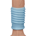 Vibrating Spiral Knights Stimulating Phallic Sheath with Vibration - Light Blue