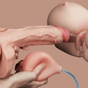 Squirt Extreme Fallo Realistico con Pompa Squirting - Rosa Carne, 10″