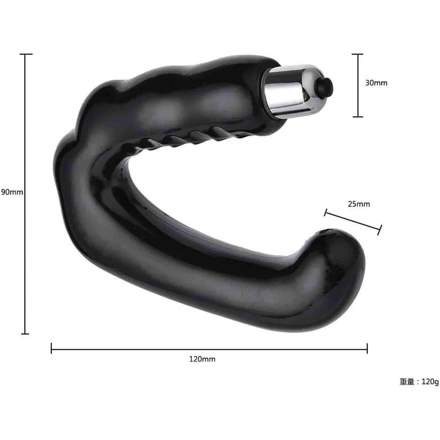 Stimolatore Prostatico Ricurvo Nero