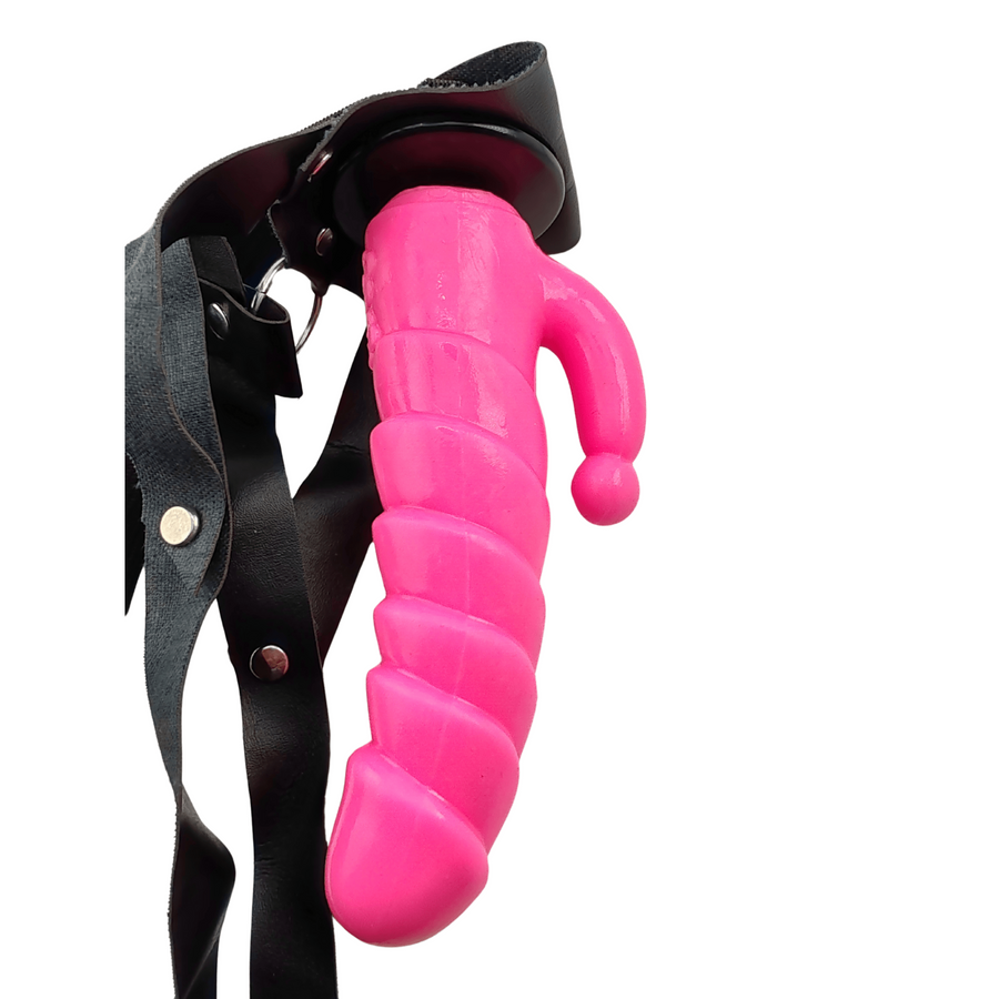 Strapon-Kaninchen mit besonders stimulierender Textur – Fuchsia