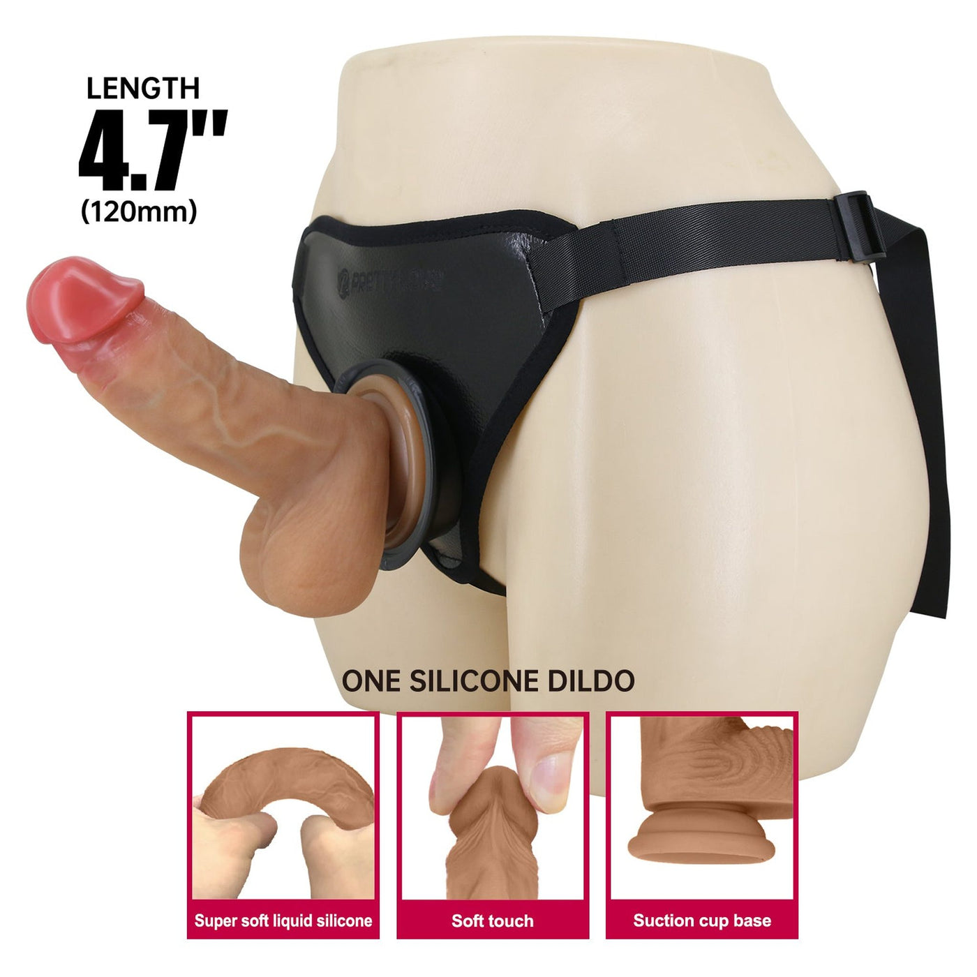 Strapon Realistico 17.3 cm