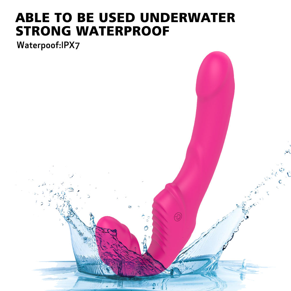 Strapon strapless rosa silicone impermeabile IPX7 per uso subacqueo