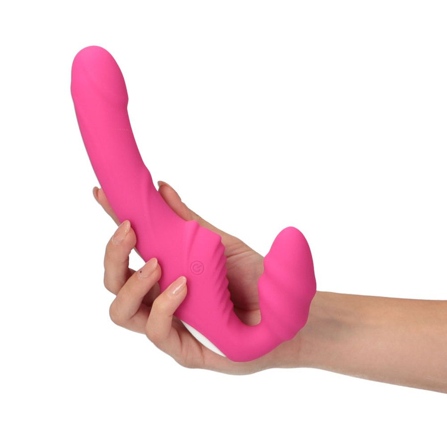 Silicone Strapless Strapon with Wireless Remote Control