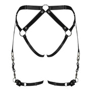 Strappy bondage harness con cinturino vita e cosce