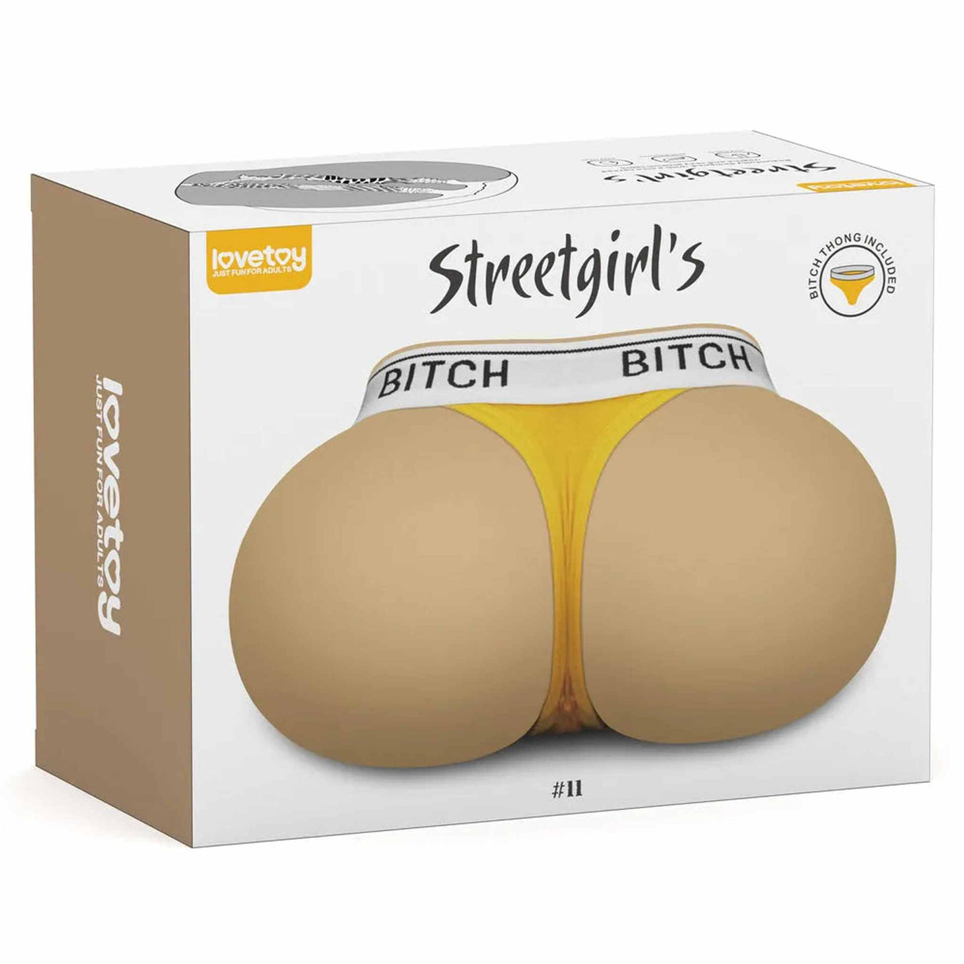 Streetgirl No. 11 Masturbatore Realistico Ano e Vagina con Perizoma "Bitch"