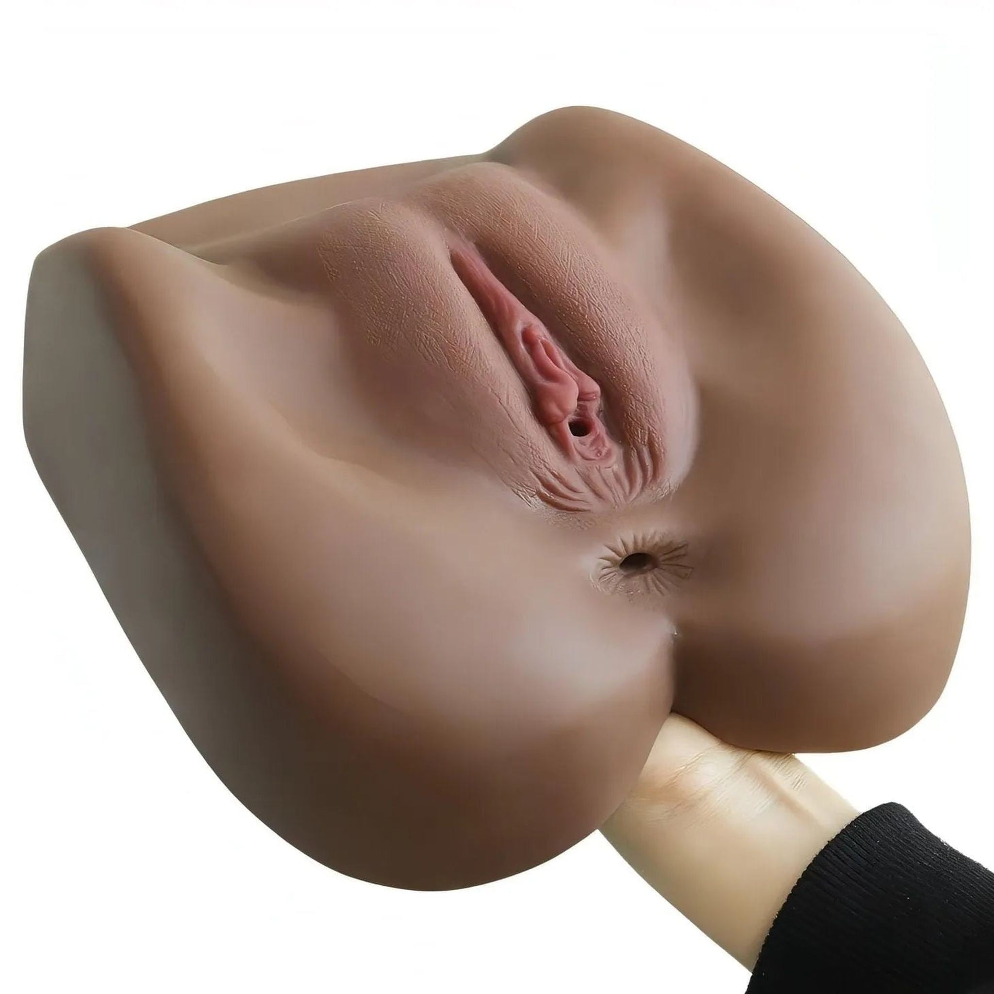 Streetgirl's No. 1 – Masturbatore Super Realistico e Morbido con Canali Anale e Vaginale Extra Stimolante – Nero