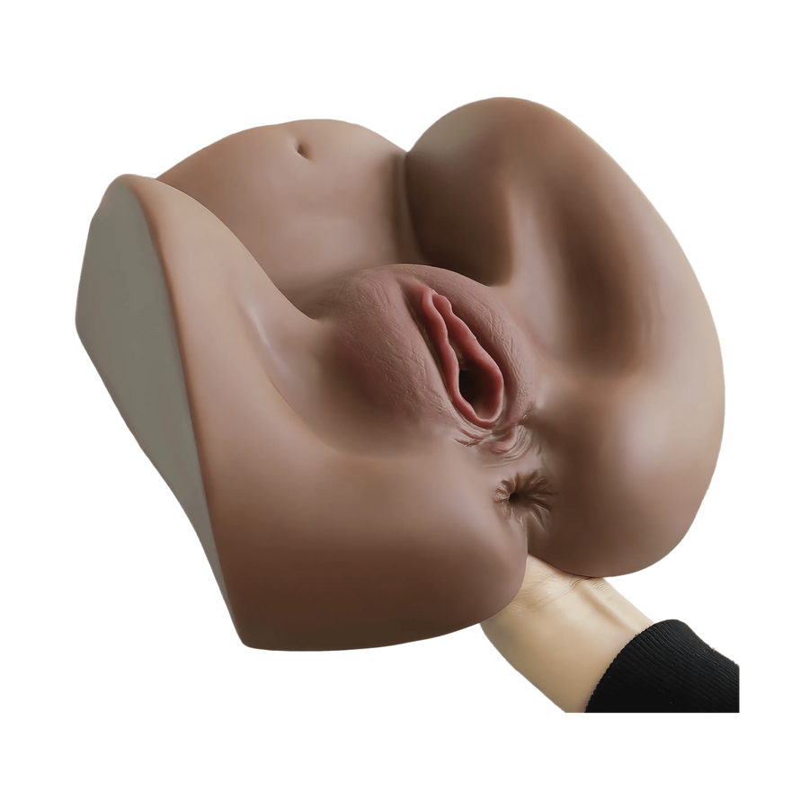 Streetgirl's No. 2 – Super Realistic and Soft Masturbator with Extra Stimulating Anal and Vaginal Channels – Black