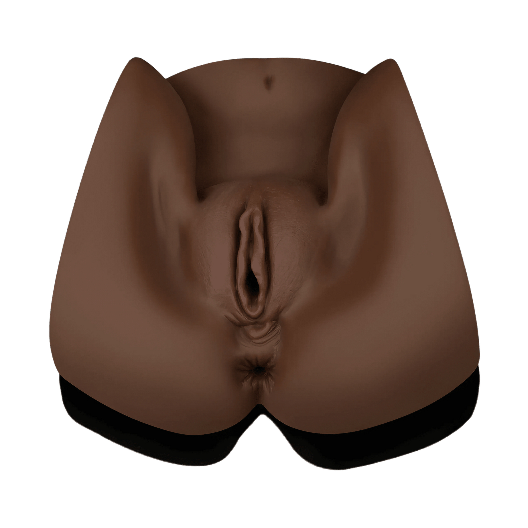 Streetgirl's No. 2 – Masturbatore Super Realistico e Morbido con Canali Anale e Vaginale Extra Stimolante – Nero