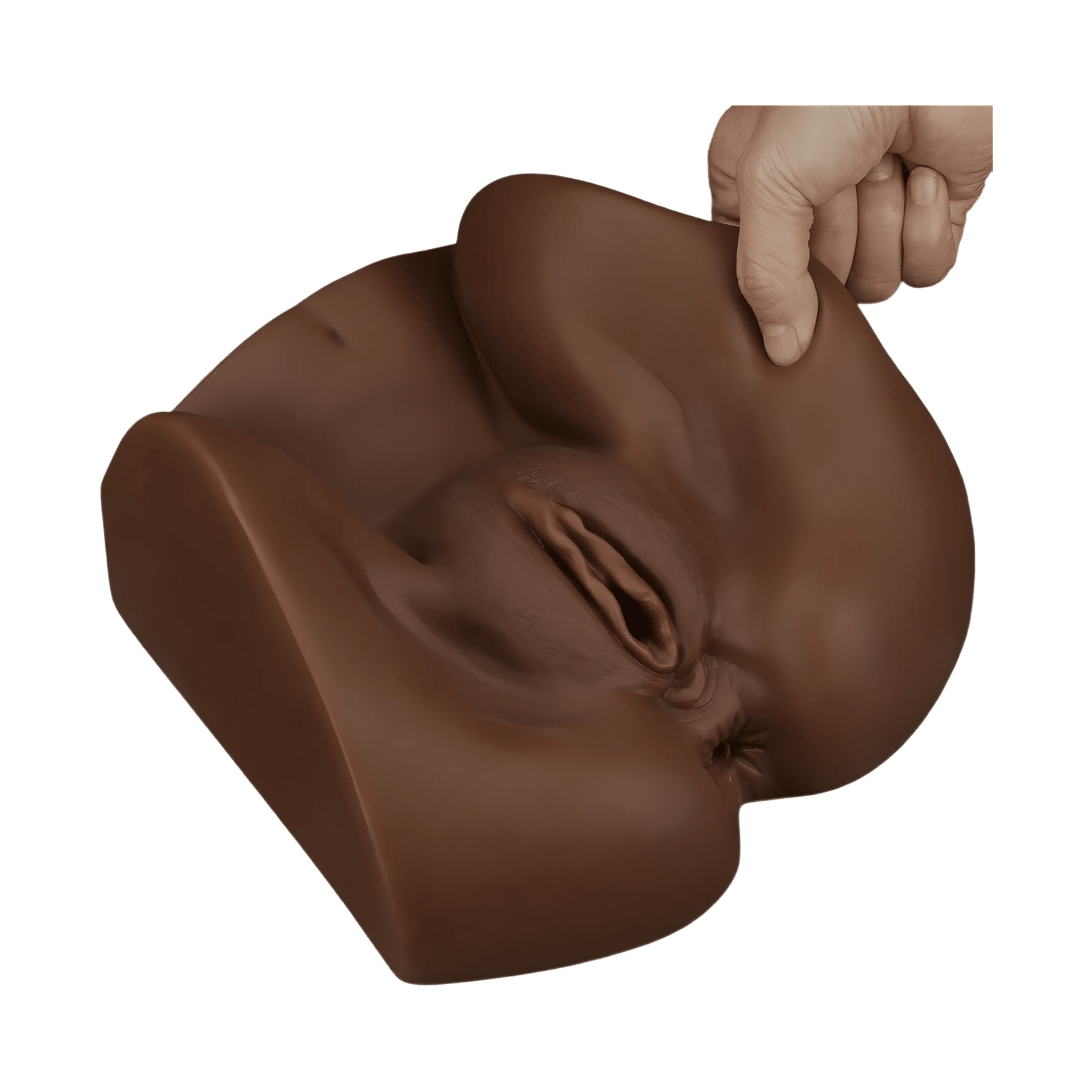 Streetgirl's No. 2 – Masturbatore Super Realistico e Morbido con Canali Anale e Vaginale Extra Stimolante – Nero