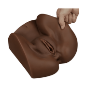 Streetgirl's No. 2 – Masturbatore Super Realistico e Morbido con Canali Anale e Vaginale Extra Stimolante – Nero