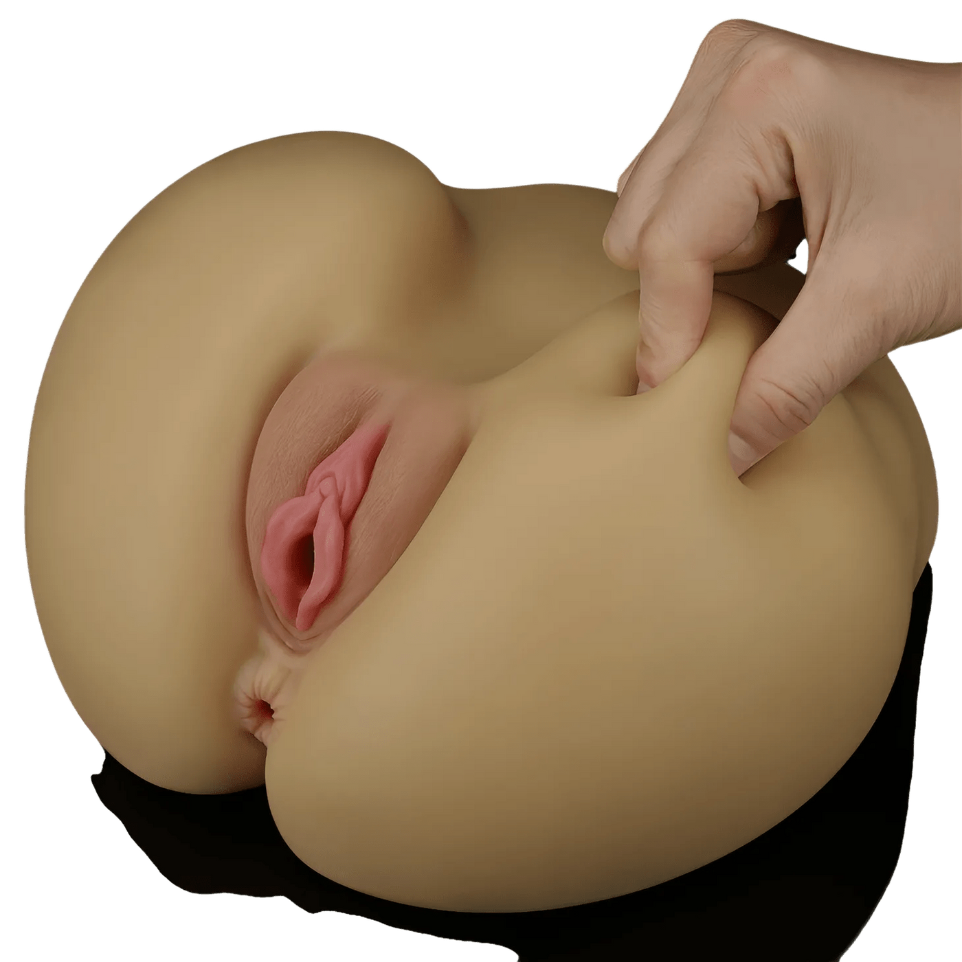 Streetgirl's No. 3 – Masturbatore Super Realistico e Morbido con Canali Anale e Vaginale Extra Stimolante – Rosa Carne