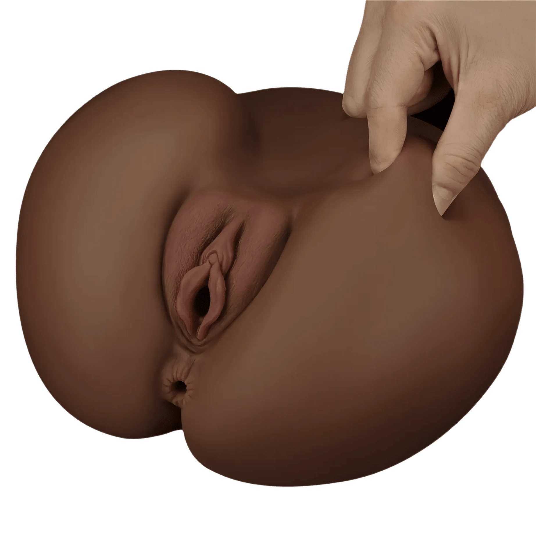 Streetgirl's No. 3 – Masturbatore Super Realistico e Morbido con Canali Anale e Vaginale Extra Stimolante – Nero