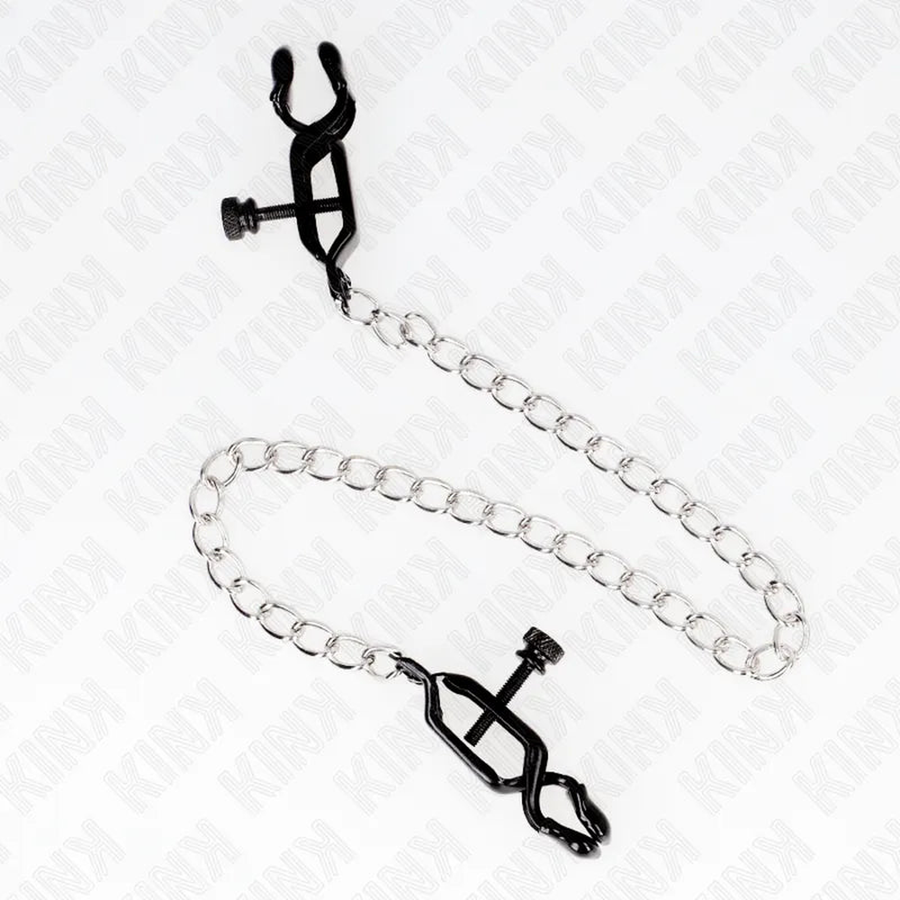 KINK - FLAT CHAIN ​​NIPPLE CLAMPS SILVER 30 CM