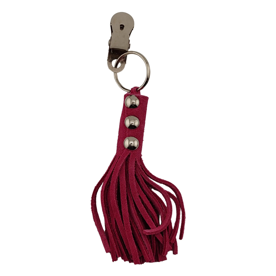 Stringicapezzoli con frangia viola