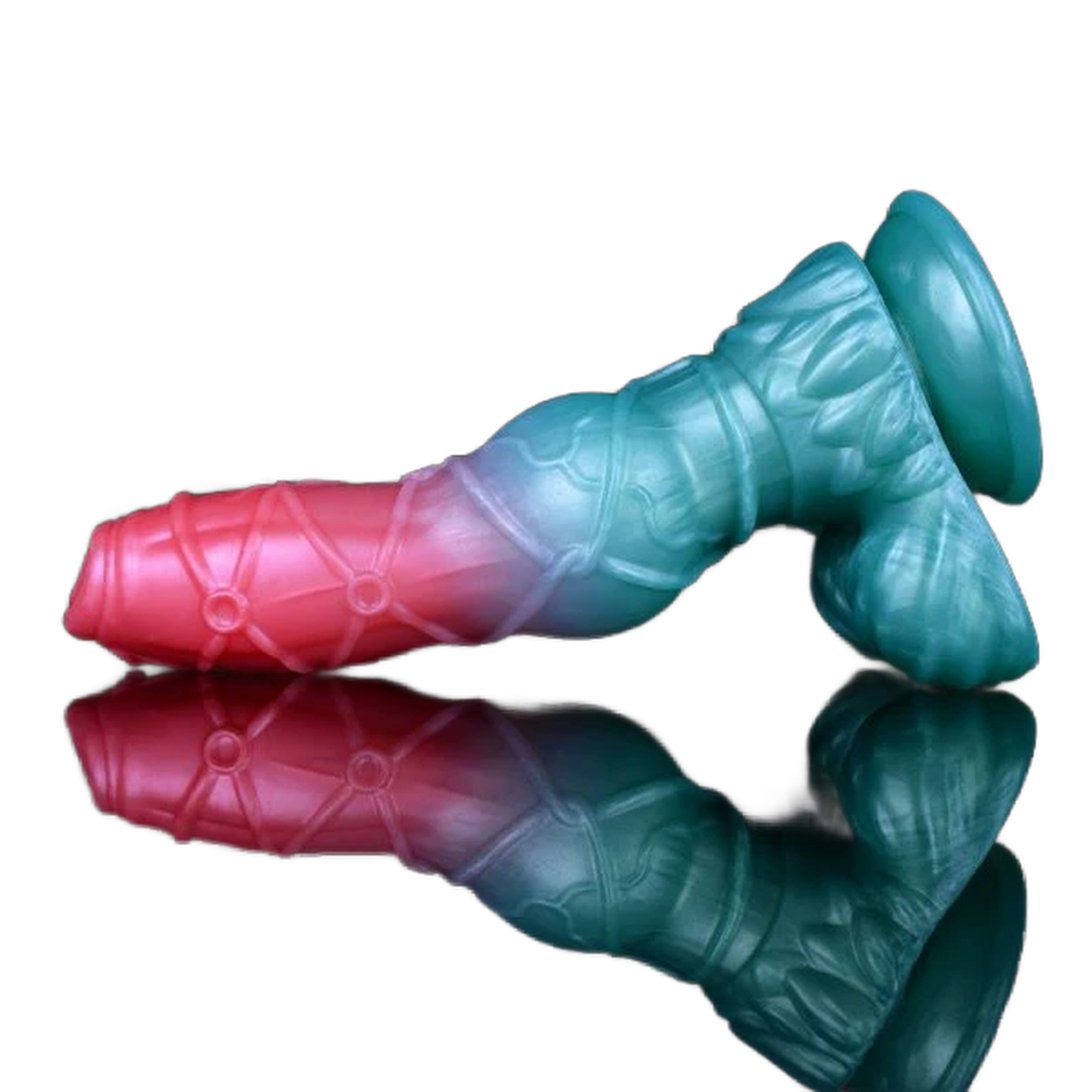 Stripe Dragon Monster Penis Silicone Dildo Female Masturbator