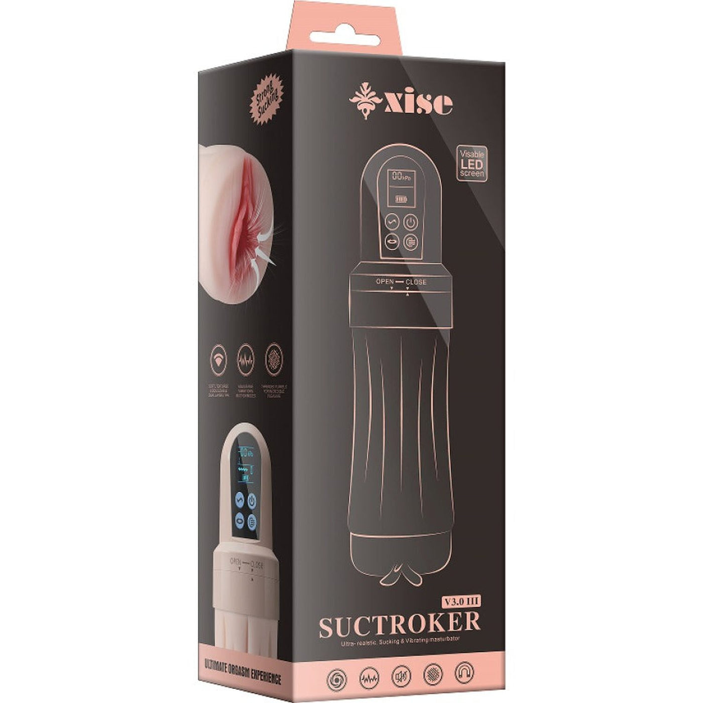SuckStrocker III Masturbatore con Vibrazione e Suzione