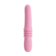 Vibratore rosa in silicone con movimento up and down e 12 modalità di vibrazione
