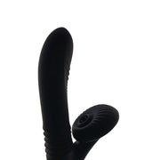 Super Vibratore Vaginale e Clitorideo con Spinta, Riscaldamento e Lingue Clitoridee