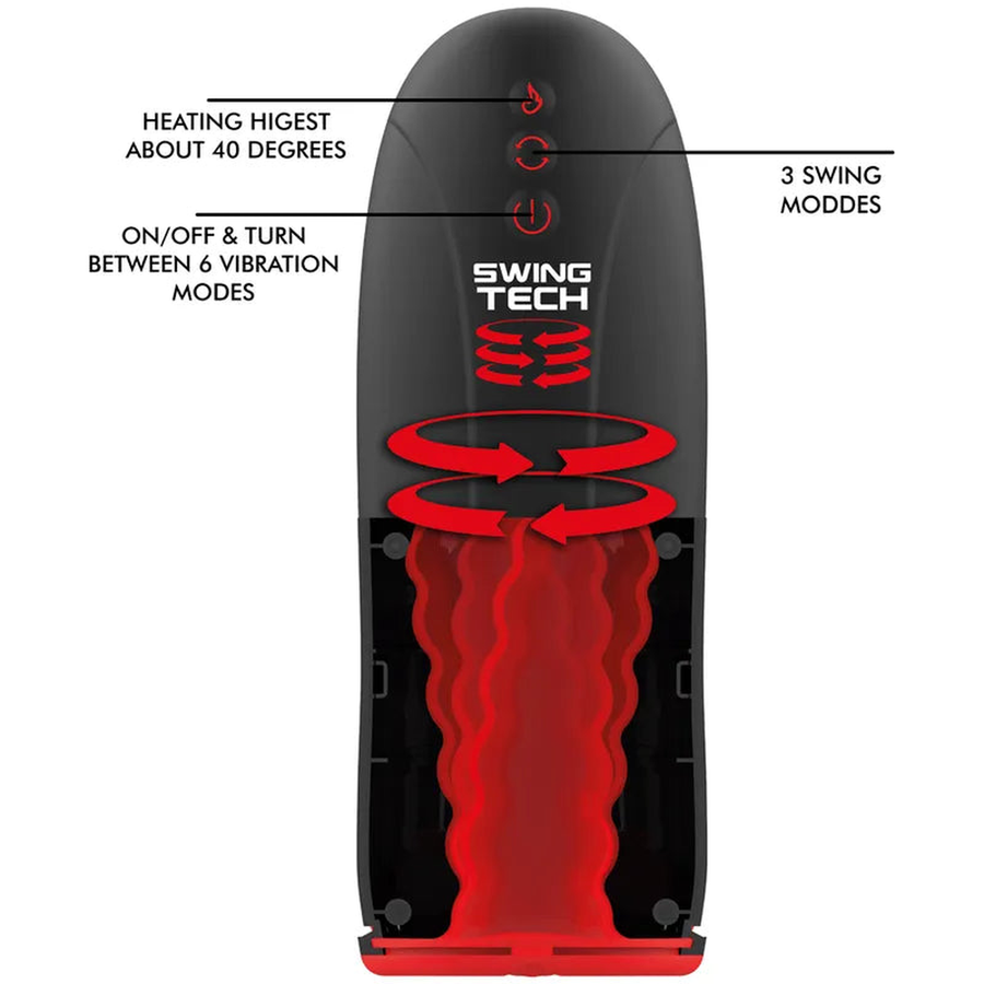 Swing-R 3 in 1 Masturbator with Vibration, Rotation and Heating