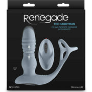 Packaging Renegade The Handyman con indicazione dimensioni reali e movimento di spinta