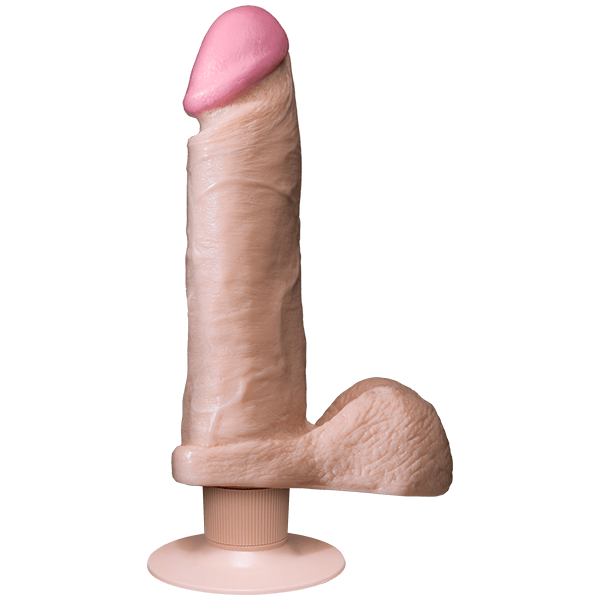 The Vibrating Realistic Cock 8'' - White - GoEstasy